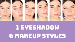 6 makeup styles with 1 eyeshadow