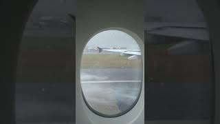 Insane Takeoff Power of Airbus #A380 seen in wet runway! #duden