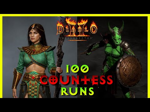 Diablo 2 Resurrected - Drop Highlights from 100 Countess Runs