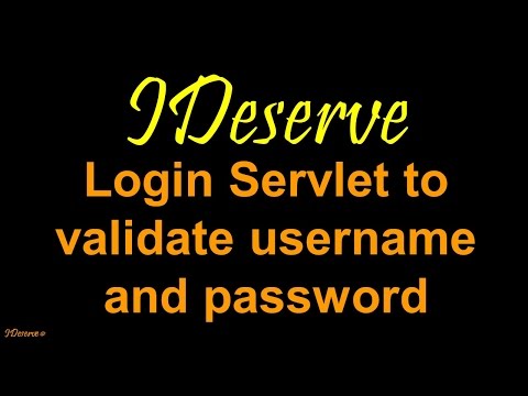 Login Servlet for validating User Name Password