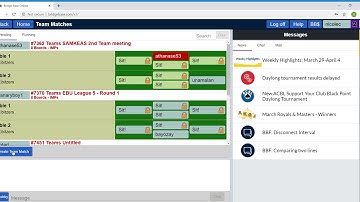 Bridge Base Online   - How to create aTeams match with TD Nicole