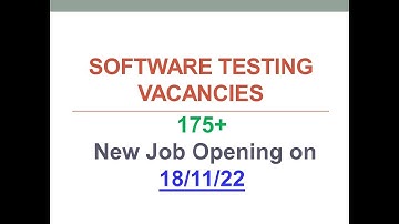 | 18 Nov 2022 | Manual & Automation Testing Jobs | @Software Testing Vacancies