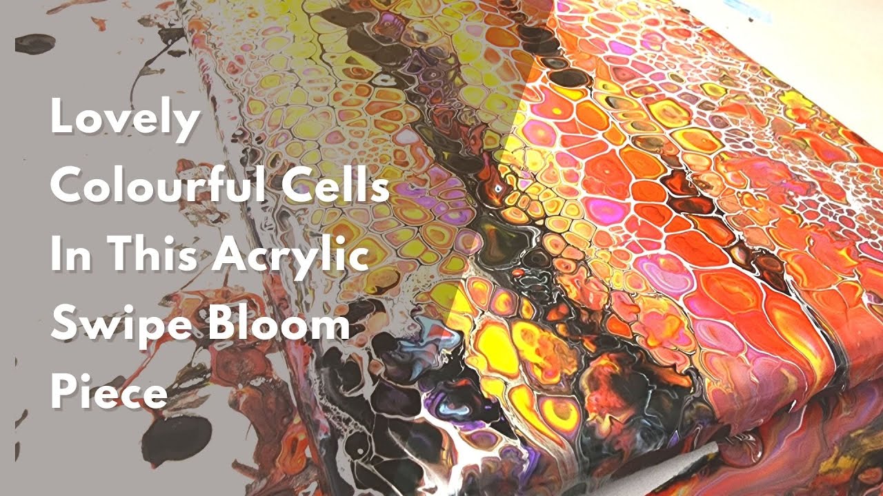 Swipe Bloom Acrylic Pour Technique - YouTube