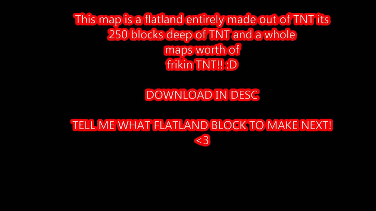 Minecraft Xbox Map Mod~TNT FlatLand - YouTube