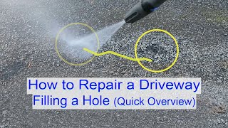 How to Repair Driveway - Filling a Crack or Hole (Quick Overview)