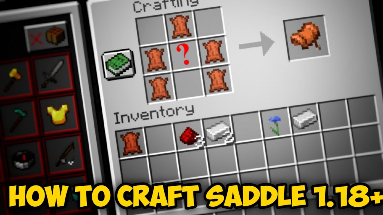 How to Craft Saddle in Minecraft 1.18 ( All Editions) Working !! No Mods -  YouTube