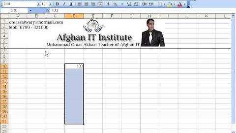 MS Excel 2003 Part 5) Edit Menu in Dari / Farsi Omar Akbari
