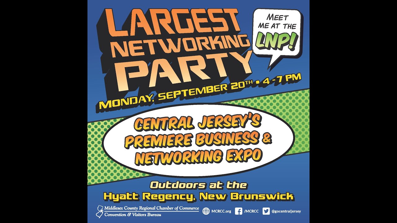 The Largest Networking Party – Outdoors @ The Hyatt Regency New Brunswick, September 20th at 4 PM