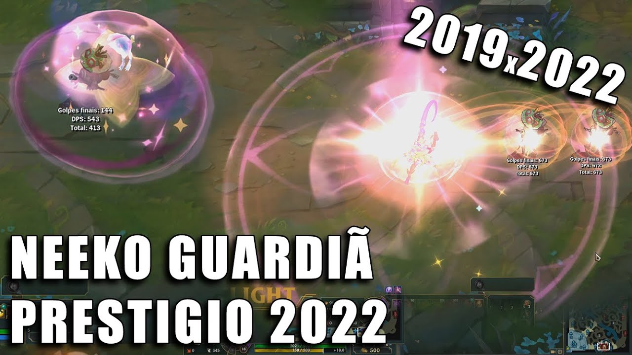 Neeko Guardia Estelar Edição de Prestigio (2022) - Spotlight e Comparação (2019x2022)