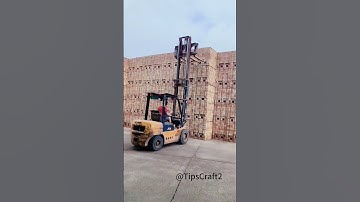 🚜Forklift loading bricks for shipment! Experienced drivers personally teach efficient and safe tips