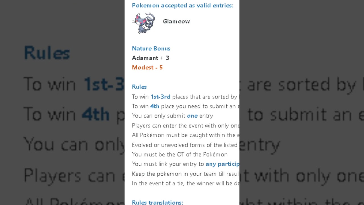 SHINY Glameow Catching Event (PokeMMO Official Event)
