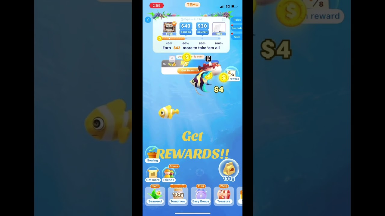 How to get rewards on the Temu app