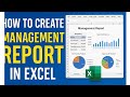 How to  Create Management Report in Excel | Create Professional Management Reports in Excel #excel