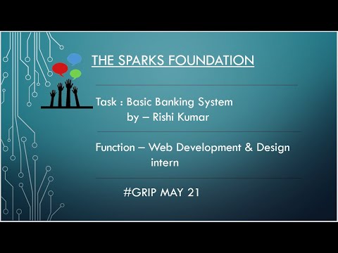 Basic Banking App with react.JS #Gripmay21 #Tsf #thesparksfoundation   #GRIPMAY2021