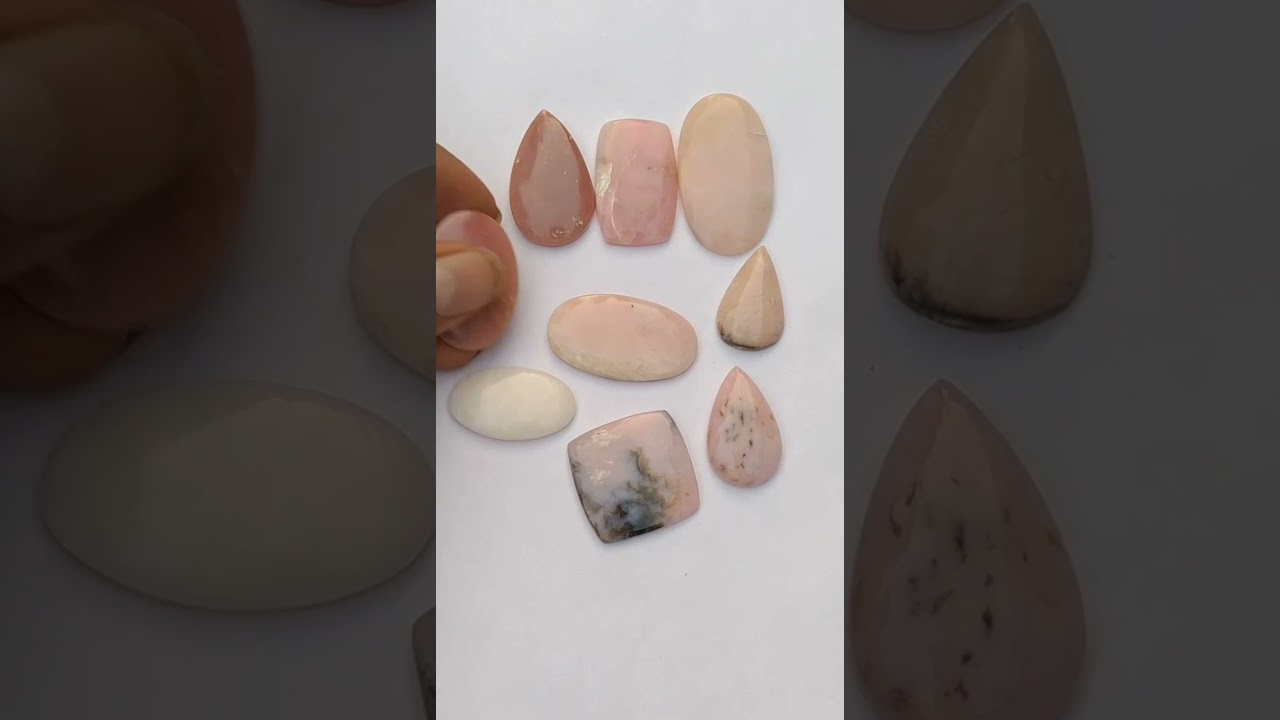 Free Size Natural Pink Opal Stone Smooth Mix Shape Loose Cabochon