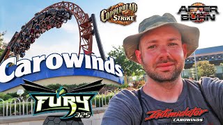 Carowinds May 2019 Copperhead Strike, Fury 325, Intimidator, & Afterburn Reviews. Zero-G Vlog 12