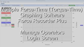 [Users Guide] Force Recorder Plus Manage Operator/Login Screen