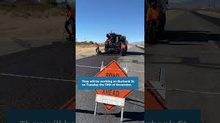 Your City Of Ridgecrest Streets Crew Was Out Today Slurrying Bowman Rd.