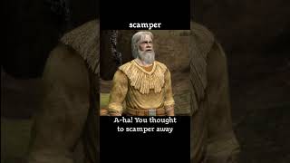 scamper — Dragon age : Origins dialogue scene