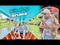 80 kg Snake in My Neck 🐍 | Floating Market | Train Market Thailand