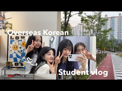 Korean high school student's spring vlog 🌸 : Matcha ice cream latte🍃, family gathering