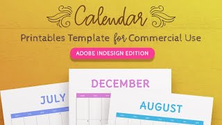 Adobe Indesign Calendar Template 2023 Friendly Calendar Indesign Template Promo Video | Dated For The Years  2022-2024 - Youtube