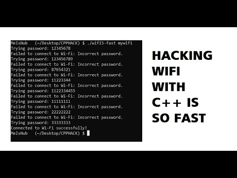 HACKING WIFI BRUTEFORCE WITH C++.