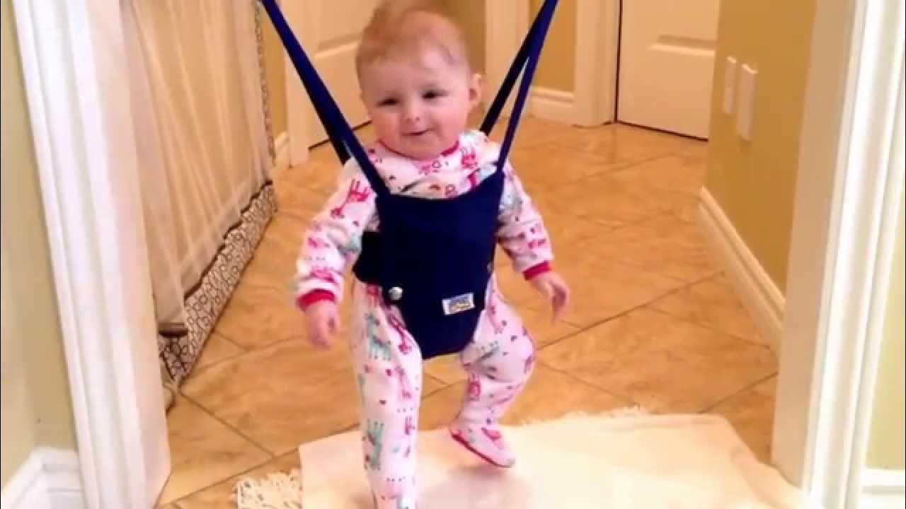 Our 3 month old enjoying her jolly jumper! YouTube