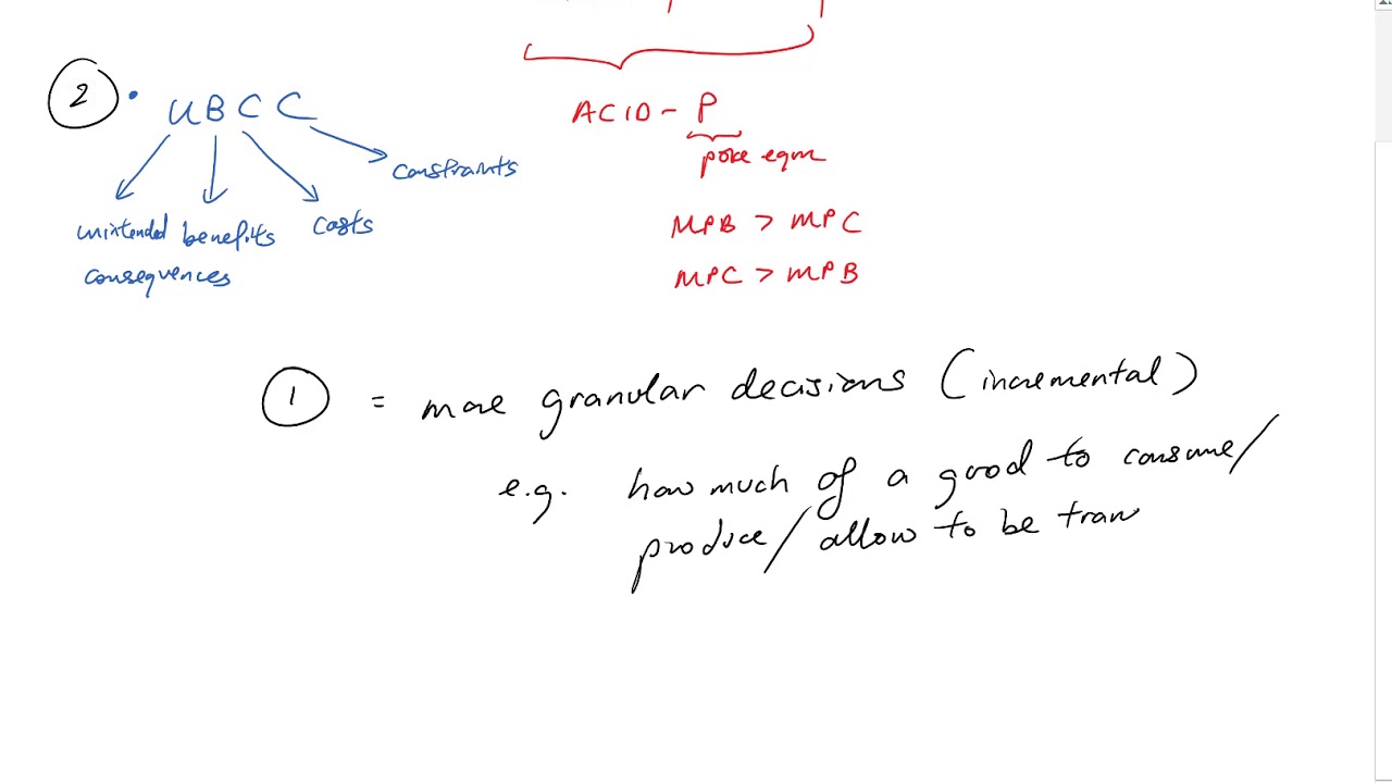 JC Economics Tuition - Marginalist principle and decision-making