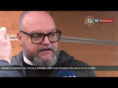 DOMANI IL FUNERALE DEL PICCOLO GIOVANNI: DIRETTA DI TELEQUATTRO DALLE 10 | 24/11/2025