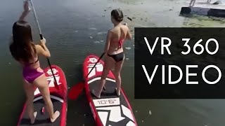 VR 360 VIDEO GIRL SUP SERFING