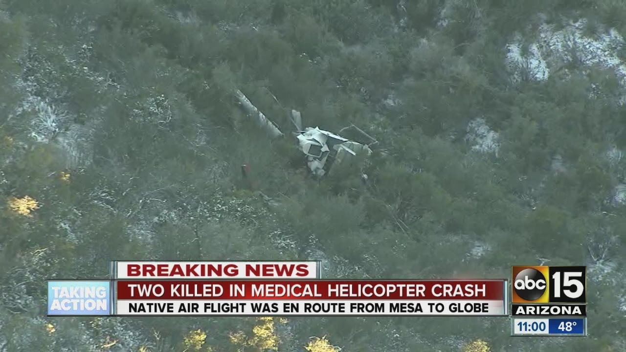 Two killed in AZ medical helicopter crash - YouTube