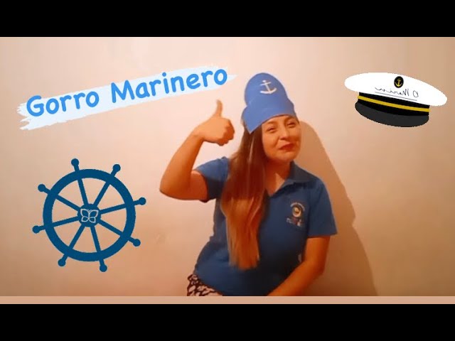 COMO HACER GORRO DE MARINERO CON CARTULINA // GORRO DE CAPITAN DE MARINERO  