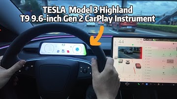 Model 3 Highland T9 9.6-inch CarPlay Instrument Cluster Head-up Touch Display #tesla #teslamodel3