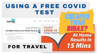 How to use free home Covid Tests for Travel or Cruise! OnPoint Testing - Cheaper than BinaxNOW?