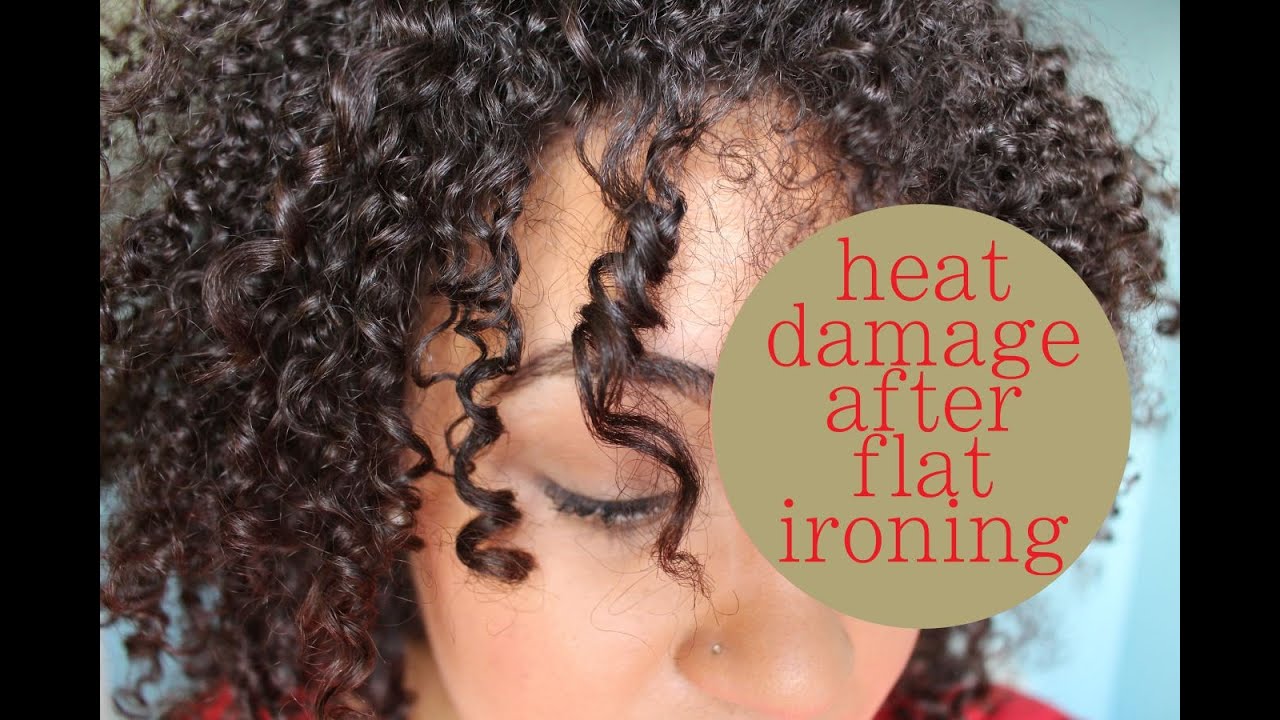7 CURLS AFTER STRAIGHTENING Heat Damage YouTube