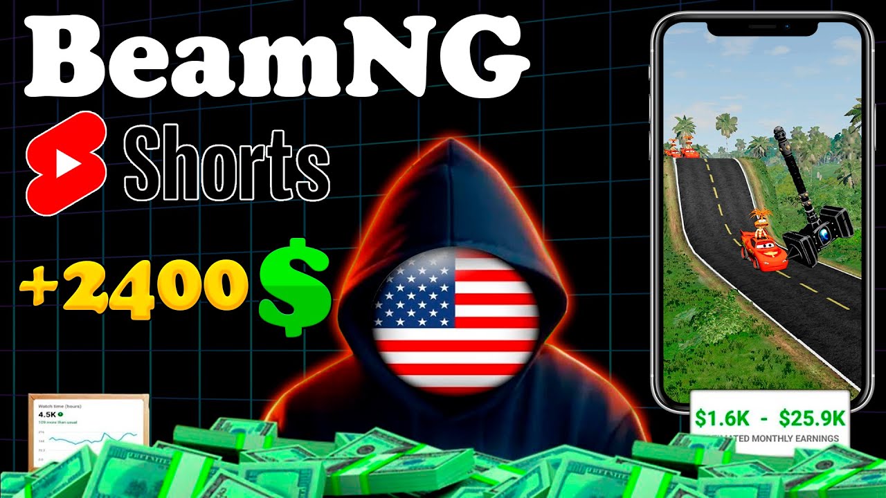 Oson pul ishlash! BeamNG.Drive yo`nalishida short video tayyorlash Bepul darsligi.