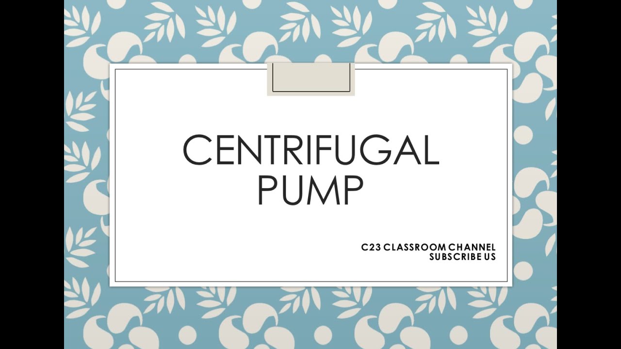 Centrifugal Pump Note 07 - Calculation of flow velocity in centrifugal pump