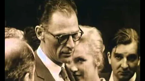 Marilyn Monroe and Arthur Miller Press Conference Footage Confirming Marriage 1956
