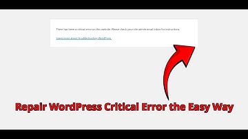 WordPress Critical Error Troubleshooting Tips