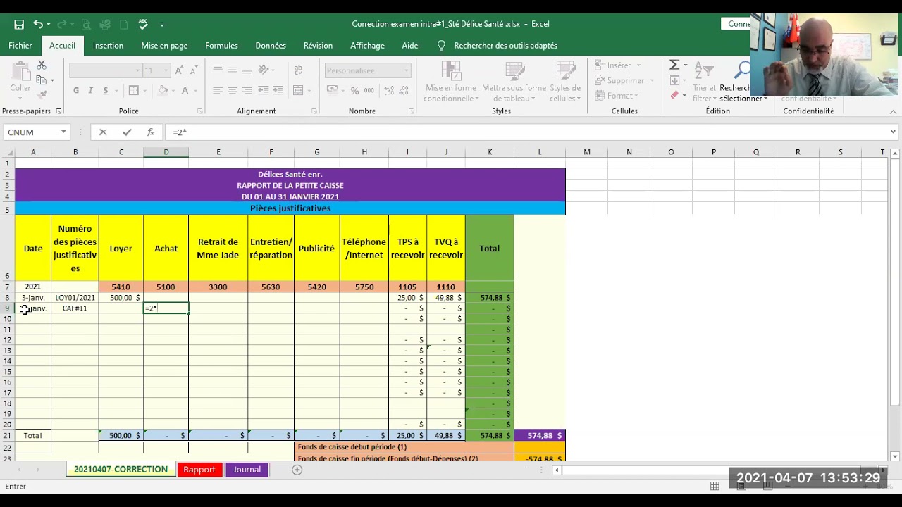 20210407_Rapport de la petite caisse_Correction d'un examen intra