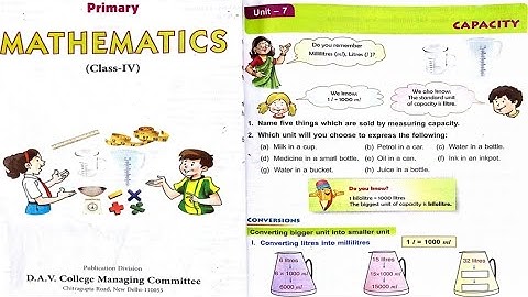 Capacity // Class 4th // Worksheet-4 // Unit-7 Word Problems # DAV Syllabus