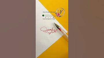 Yashfa Signature Design | How To Sign The Letter Y #shorts