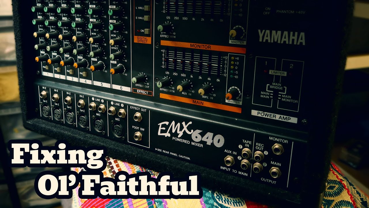 2014 (?) Yamaha EMX640 Powered Mixer Repair - YouTube