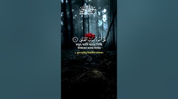 URAH AL FALAQ | 🎧🥱❤️ سورة الفلق | সূরা ফালাক | surah al falaq beutifull voice