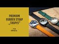 Premium rubber strap &quot;TROPYS&quot; with tropic pattern for your vintage watch / chronograph