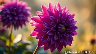 “Majestic Purple Dahlia in 16K Ultra HD | Royal Flower Macro with Dew Drops & Soft Sunlight” screenshot 2