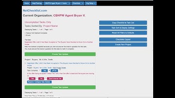 Real Estate Checklist for Buyer Side Pending for CBHPW Using NetChecklist.com