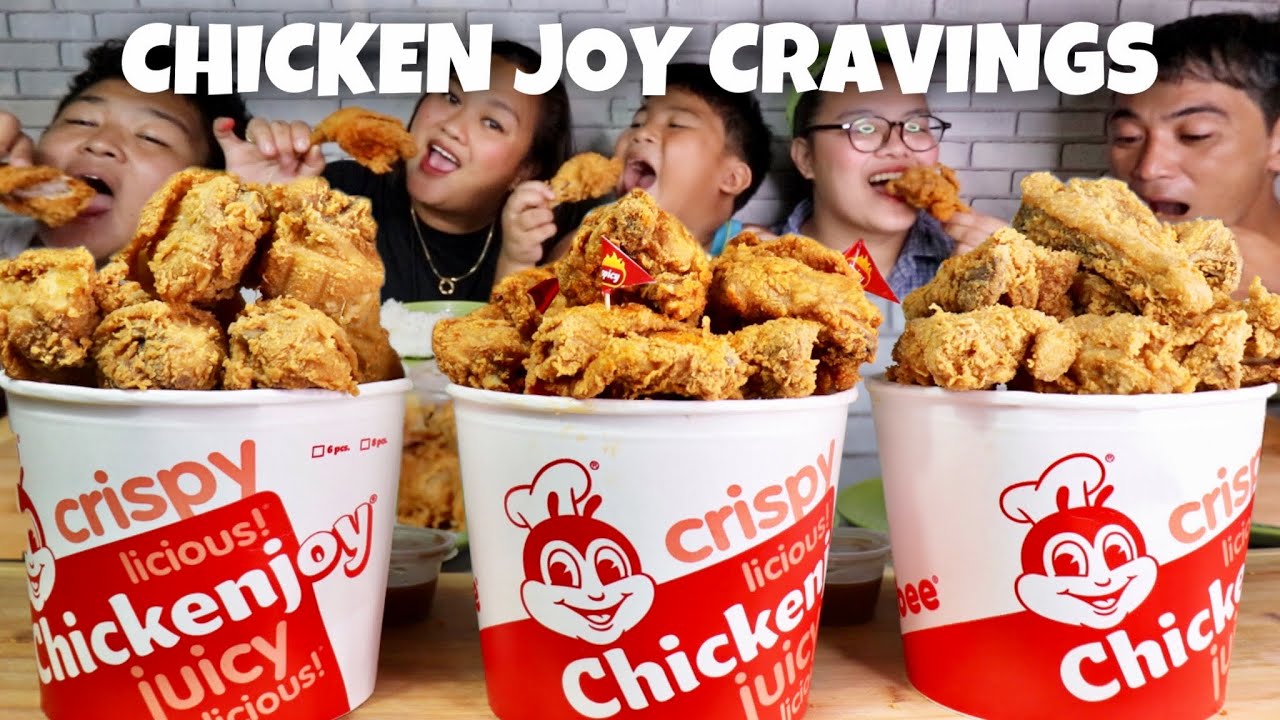 3 BUCKETS CHICKENJOY SPICY & REGULAR! PINOY MUKBANG W/ JUST LAFAM