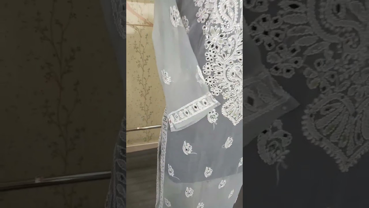 Georgette Mirror Work kurti 